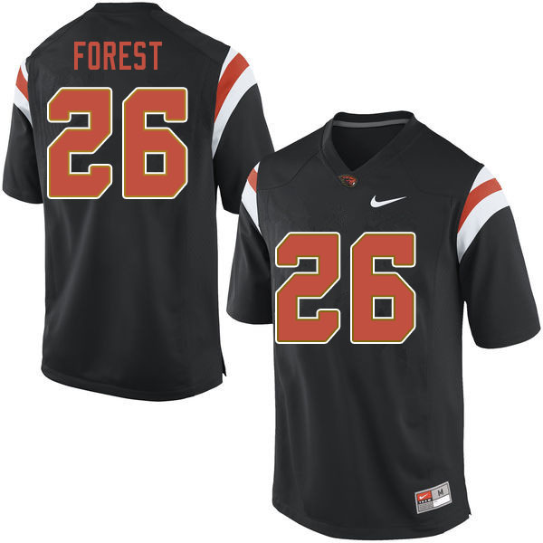 Men #26 Jojo Forest Oregon State Beavers College Football Jerseys Sale-Black